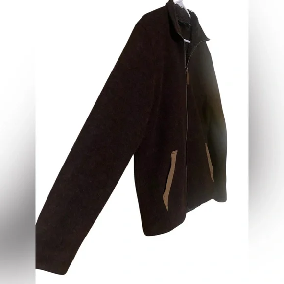 Marmot Wool Blend Full Zip Jacket Men Large Brown Outdoor Hiking Casual Gorpcore - Picture 13 of 16